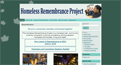 Desktop Screenshot of homelessremembrance.org