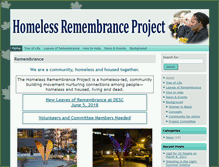 Tablet Screenshot of homelessremembrance.org